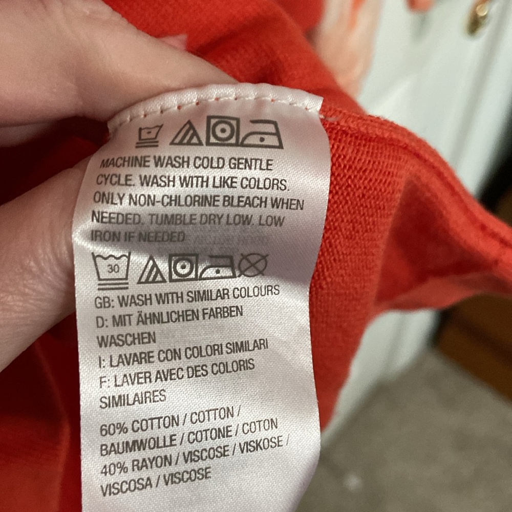 2 Isaac Mizrahi Sweaters - Coral Peplum, Coral Tie Dye Shrug Cardigan - Picture 5 of 16